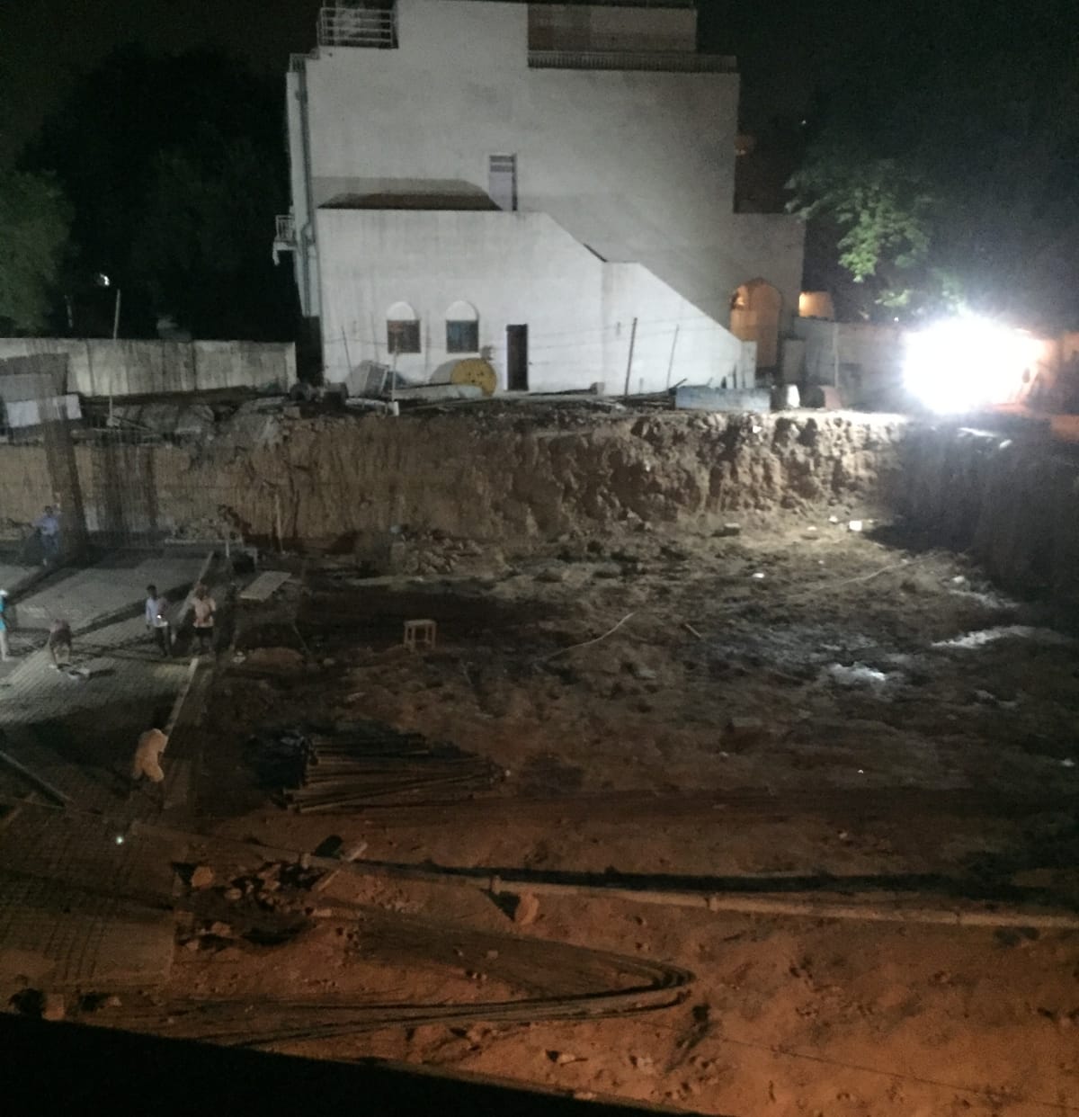 without permission Landholder is doing Construction work near global heritage Qutb Minar