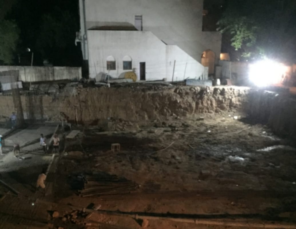 without permission Landholder is doing Construction work near global heritage Qutb Minar