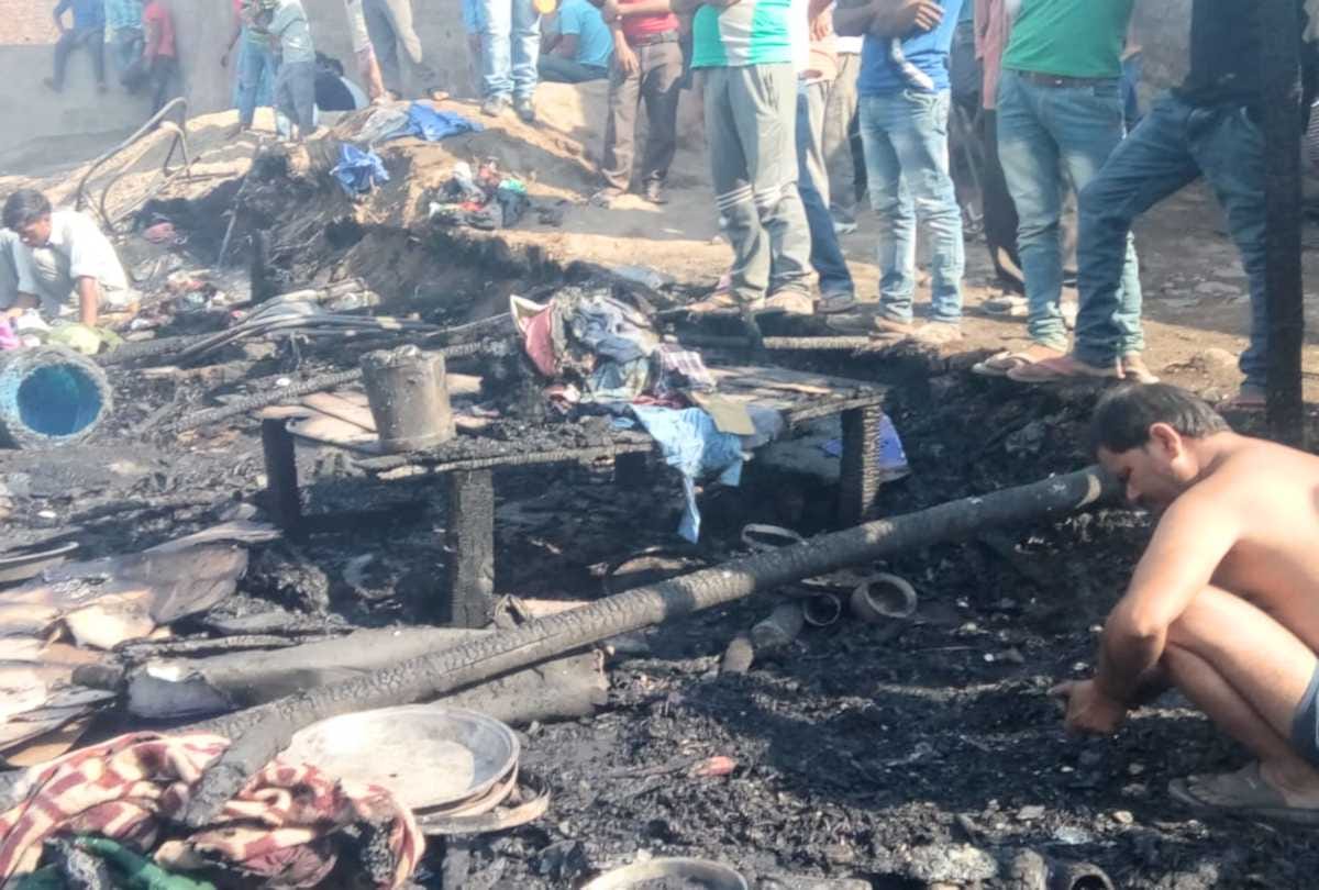 100 slums reduced to ashes in a major fire incident at baddi himachal