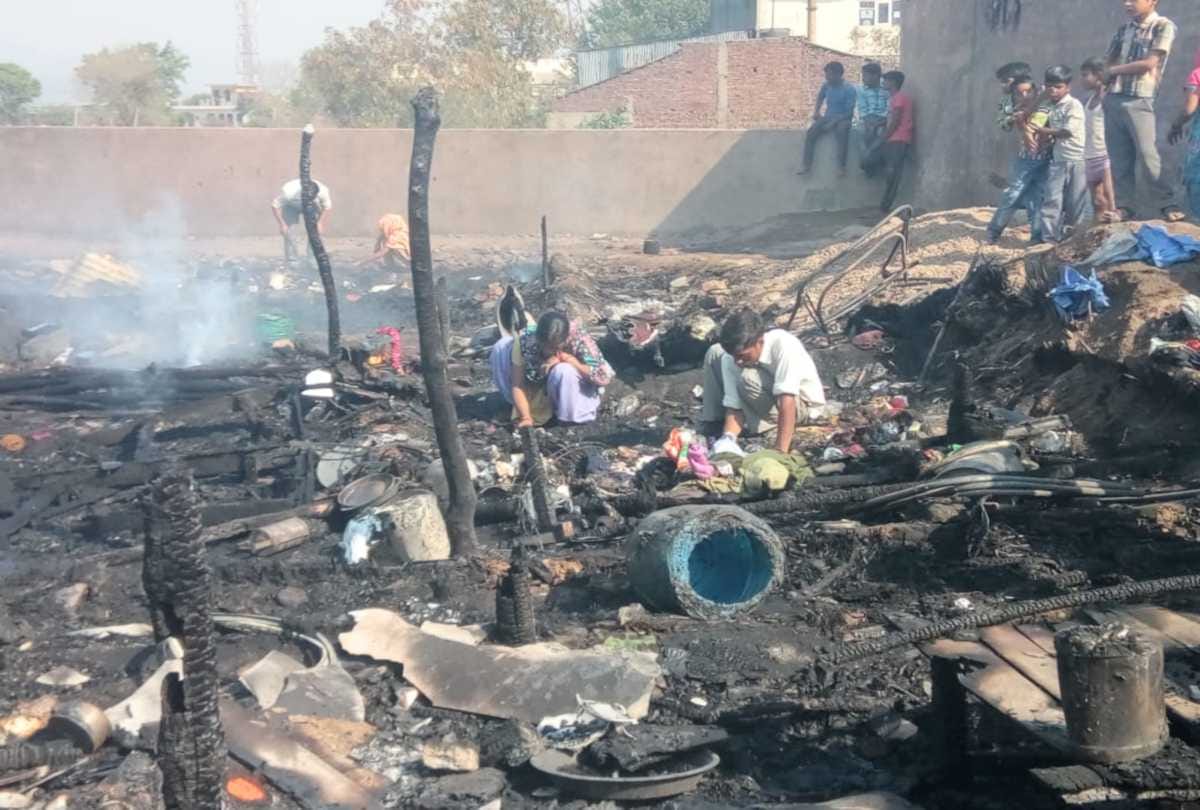 100 slums reduced to ashes in a major fire incident at baddi himachal