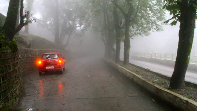 Rainfall in lansdowne during hot summer weather