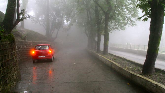 Rainfall in lansdowne during hot summer weather
