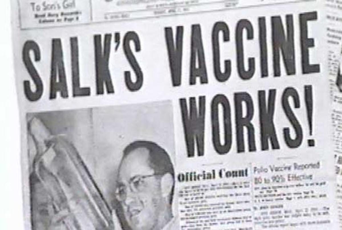Scientists made polio vaccine