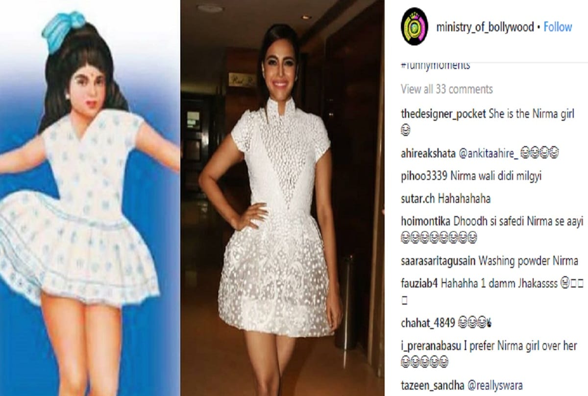 Swara bhaskar trolls for white dress like nirma washing powder add