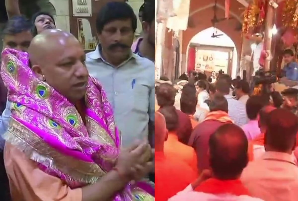 up cm yogi adityanath visit delhi kalkaji temple, prayed for win in kairana by election