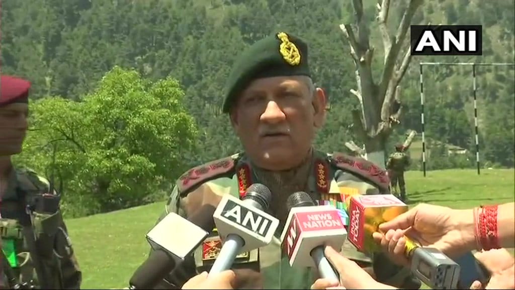 Army Chief bipin rawat said if Pak wants peace, then stop infiltration