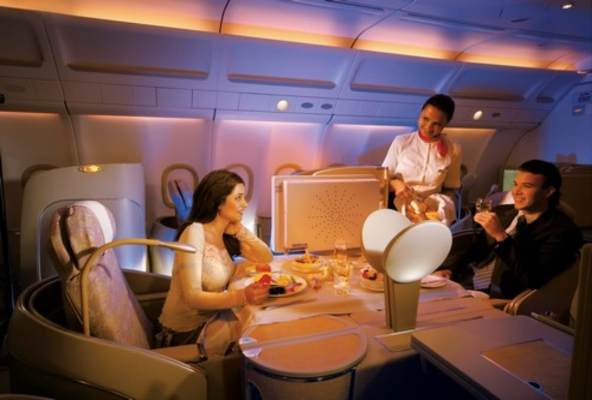 Facilities In First Class Or Business Class Of Luxurious Airlines