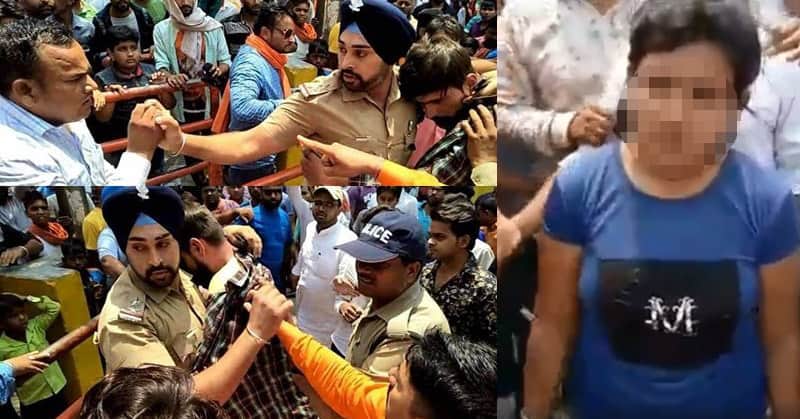 Sikh police officer save muslim boy to public beaten after love affair with hindu girl