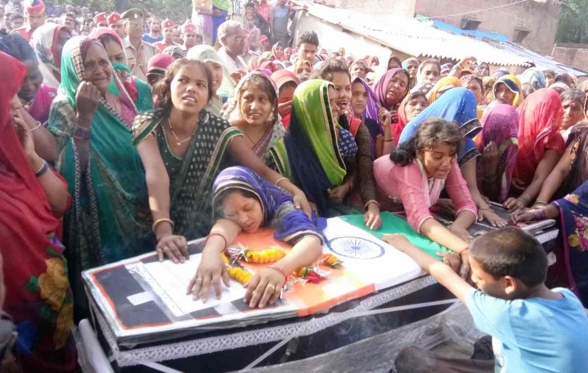 Martyr rajesh bind were coming home in this month 