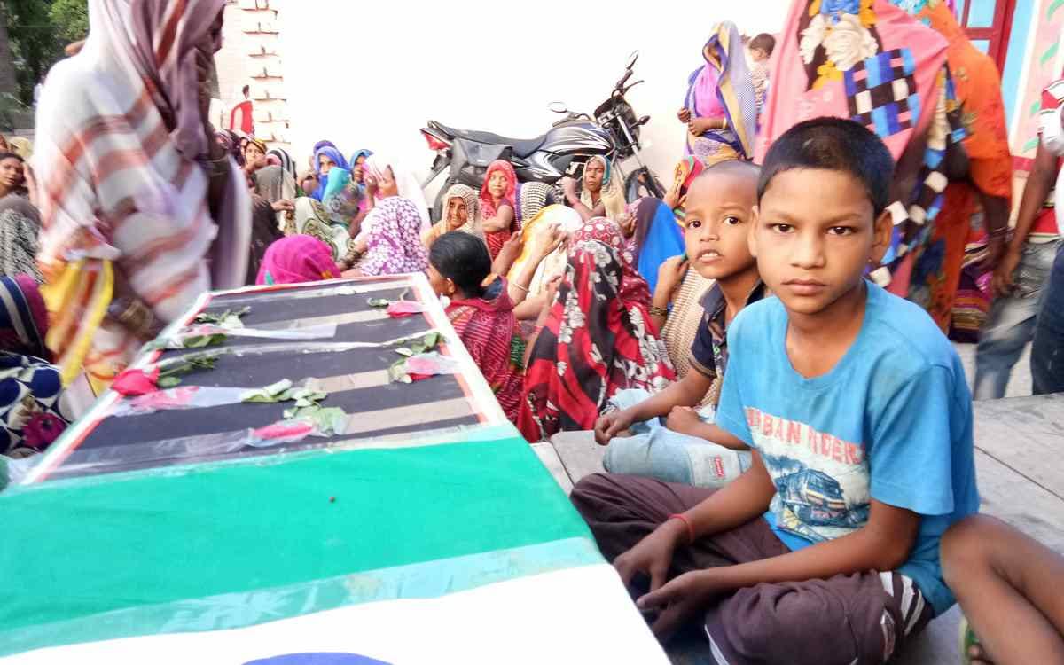 Martyr rajesh bind were coming home in this month 