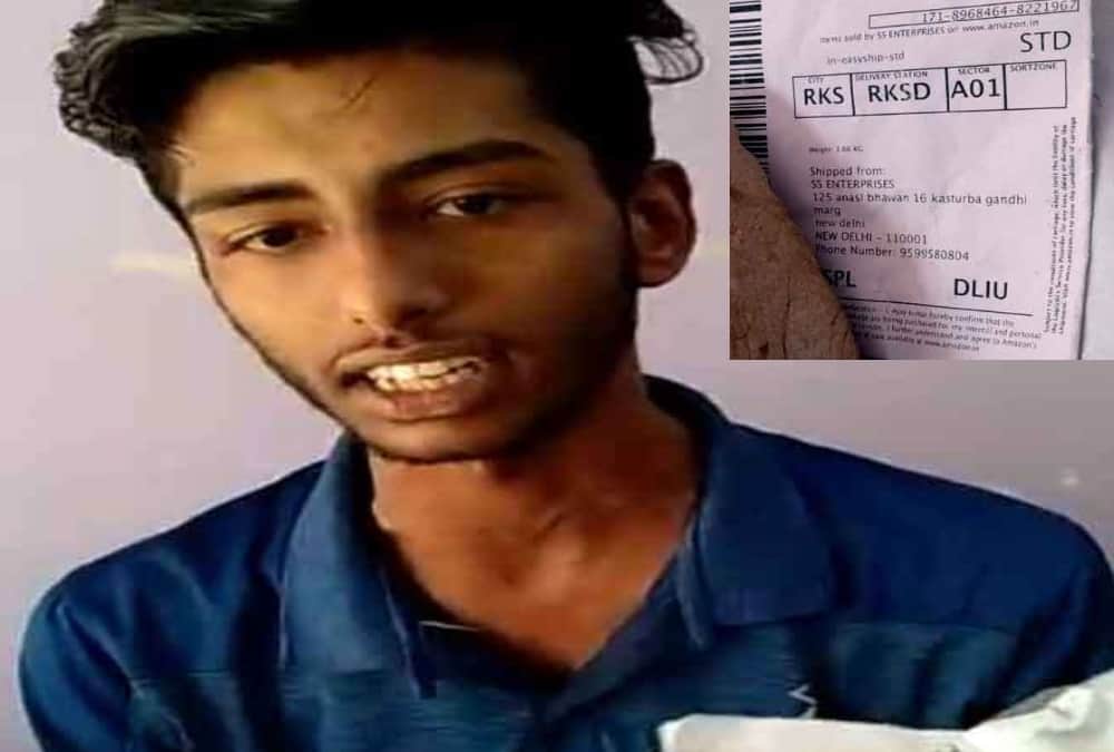 Stone found instead camera online shopping parcel
