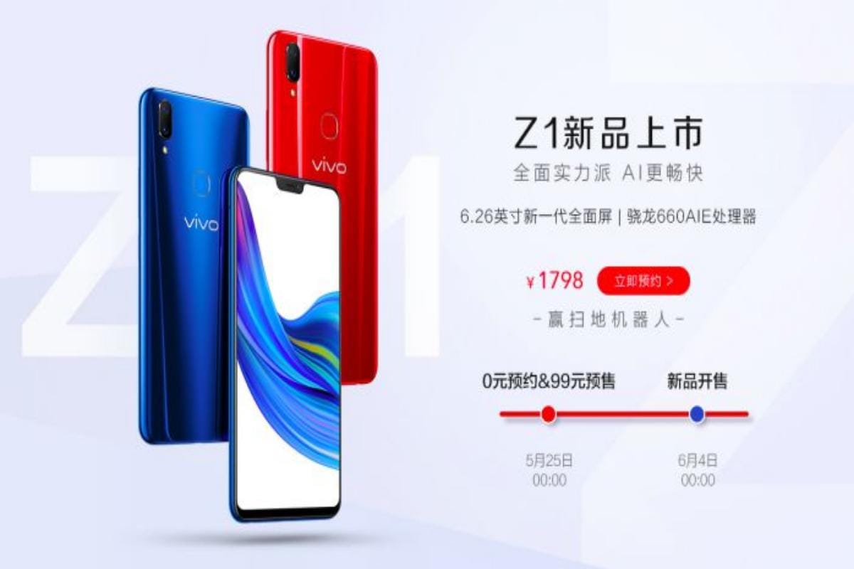 Vivo Z1 smartphone launched With 6.26 Inch 19:9 Display, Snapdragon 660, Price, Specifications 