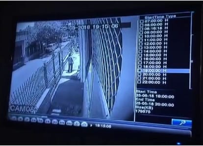 CCTV Footage of Former scientist's car crushed guard in agra
