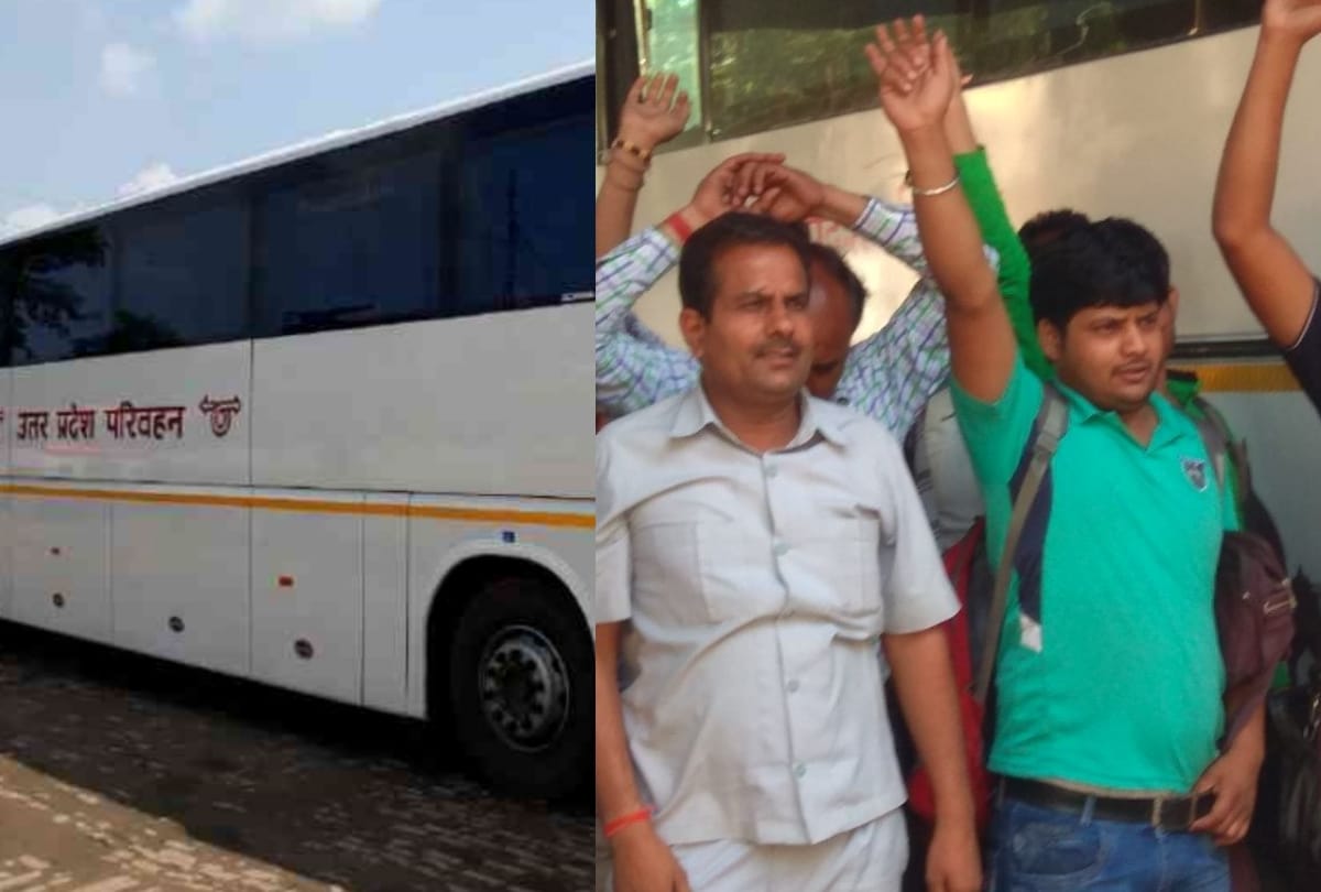 drivers and workers of awadh depot on strike