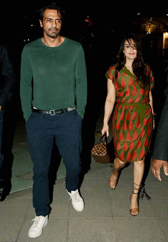 arjul rampal and preity zinta spotted together at nara thai in bandra