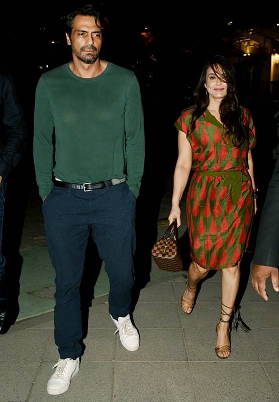 arjul rampal and preity zinta spotted together at nara thai in bandra