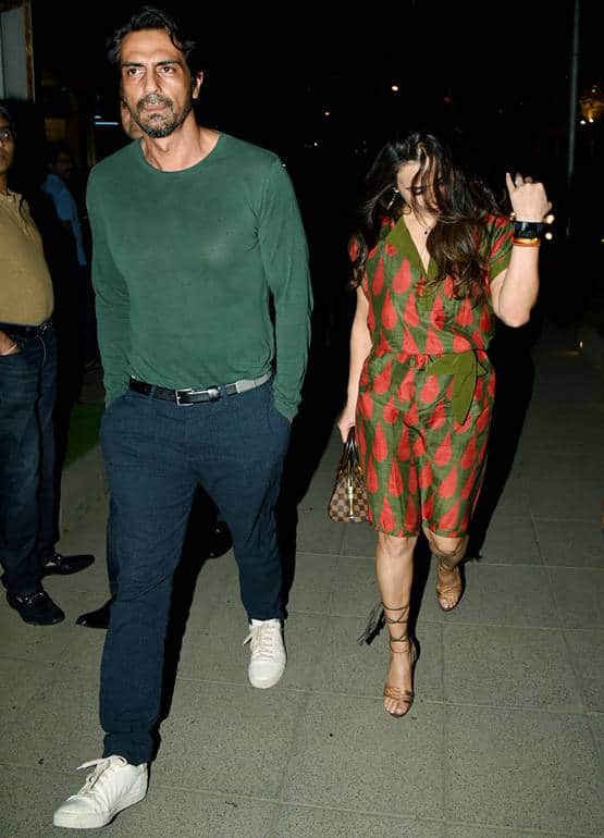 arjul rampal and preity zinta spotted together at nara thai in bandra
