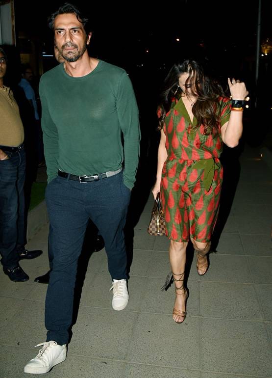 arjul rampal and preity zinta spotted together at nara thai in bandra
