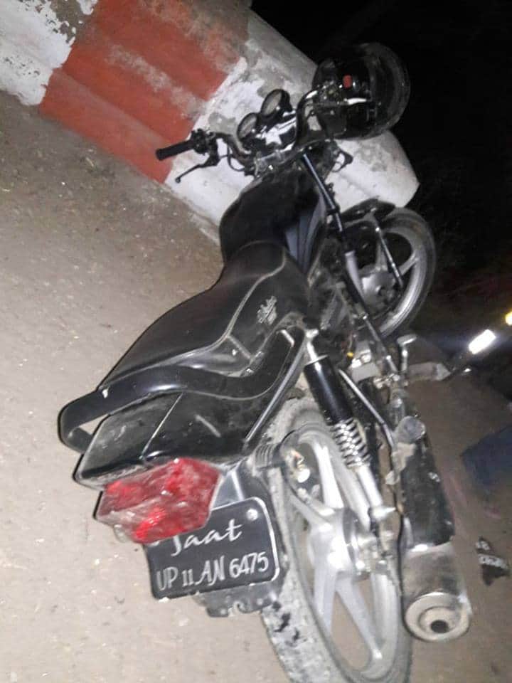 Bus and bike accident in dehradun two boys injured photos
