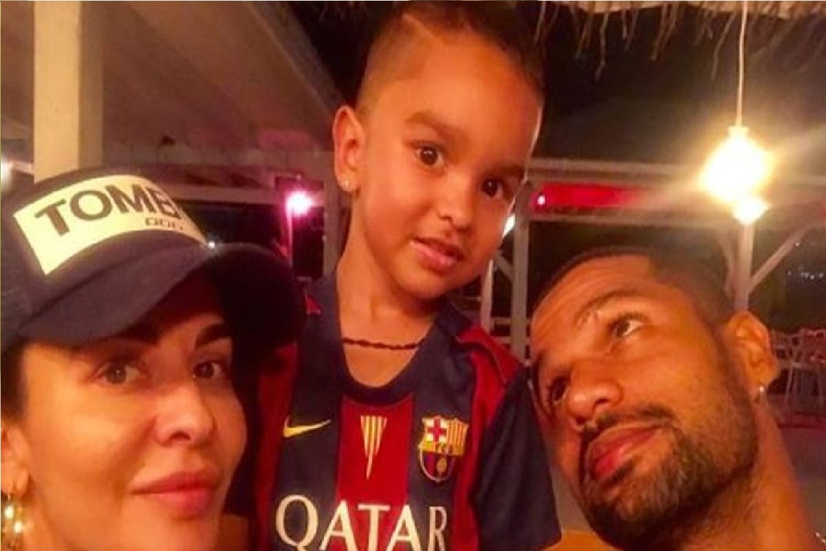 shikhar dhawan son zorawar video viral while playing with rohit and bhuvneshwar befor ipl final