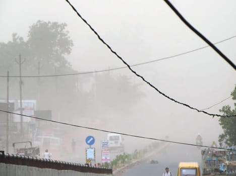 Blowing-water and hail relief from the heat