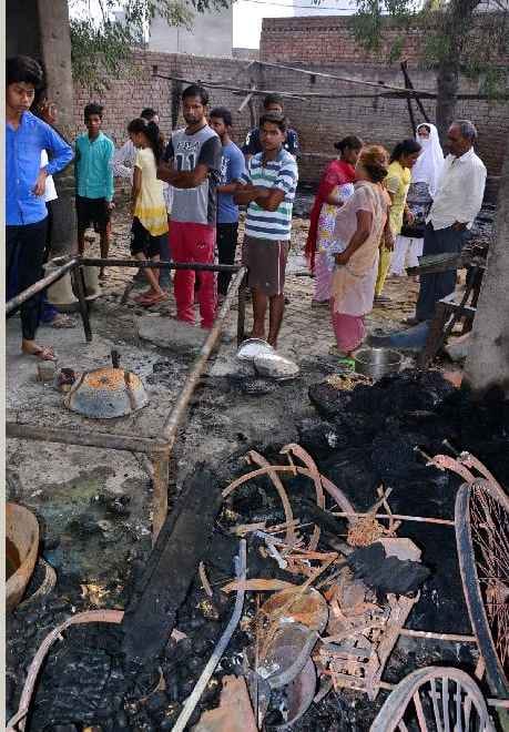 Burst cylinder with explosion in Awadh Vihar