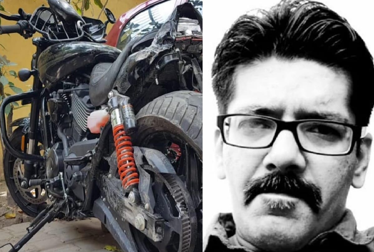 There is noclueof Harley Davidson bike rider during rescue operation in Yamuna