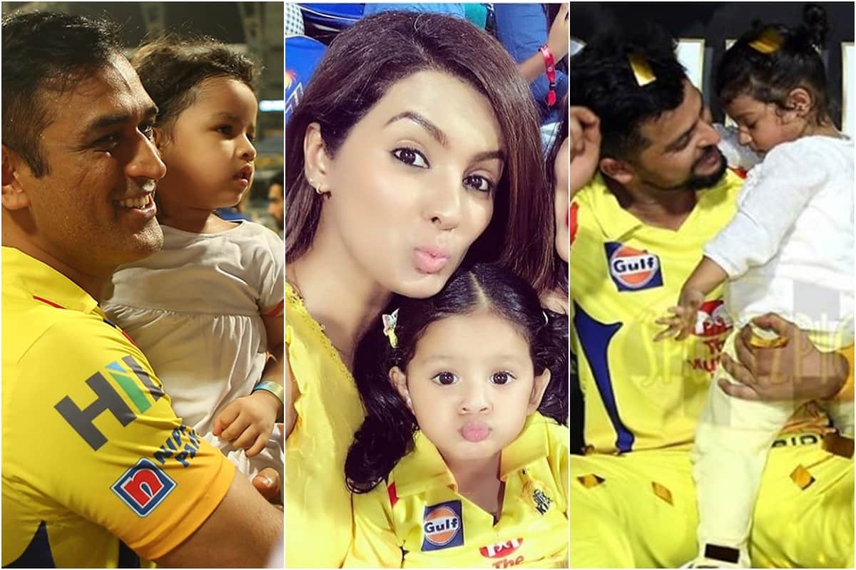 chennai super kings players celebrates ipl 2018 winnig moments with daughters