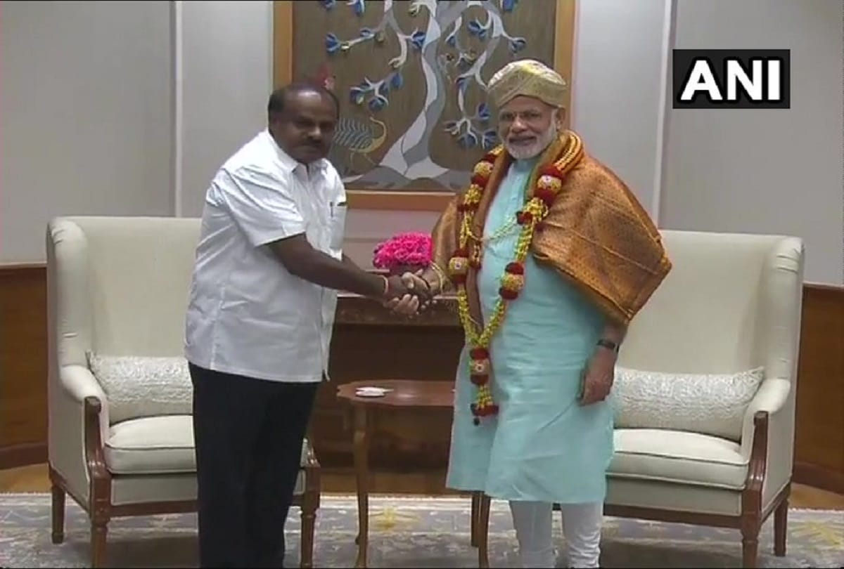 Karnataka CM HD Kumaraswamy meets Prime Minister Narendra Modi in Delhi