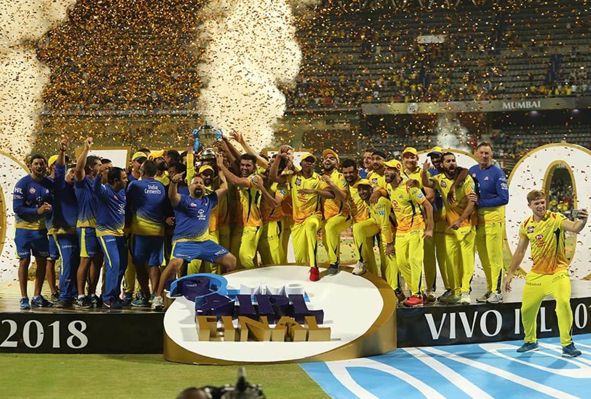 chennai super kings skipper ms dhoni celebrate ipl 2018 win in chennai