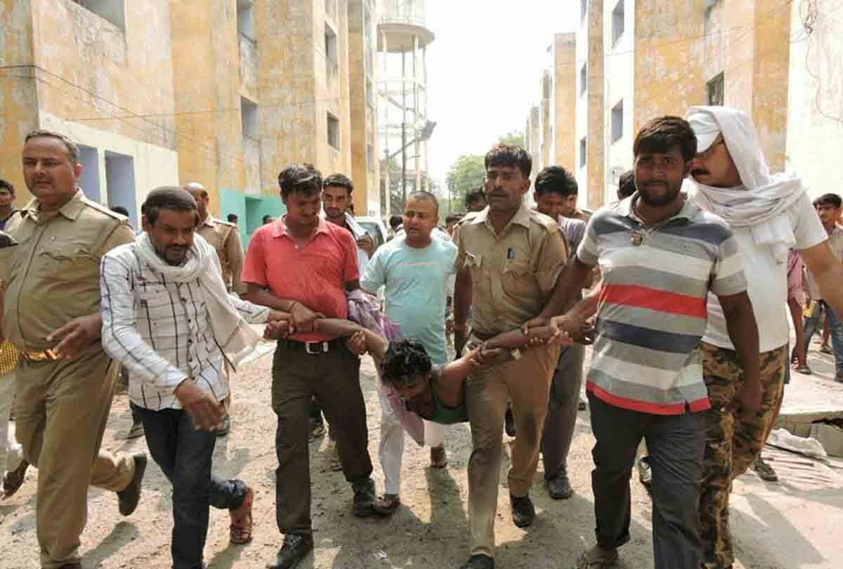 man climbed up to water tank and threat to suicide 