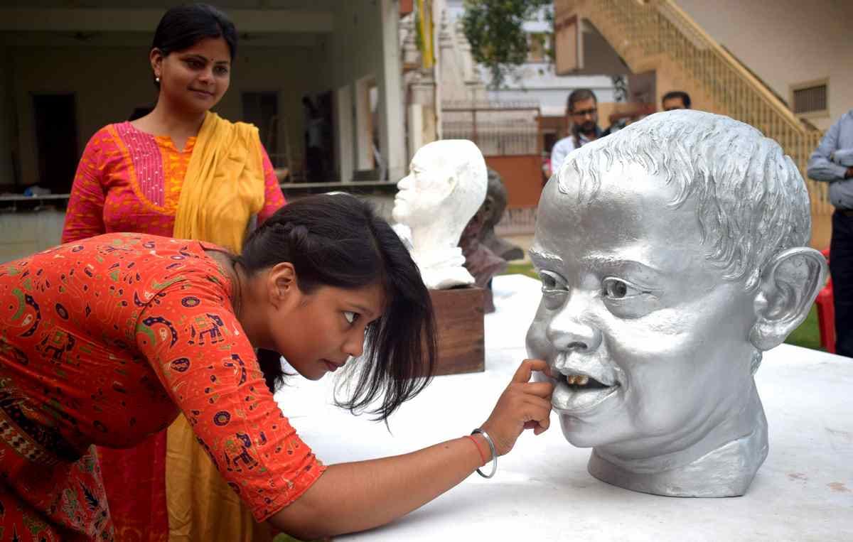 Portrait skeleton seminar organised at tulsighat in varanasi