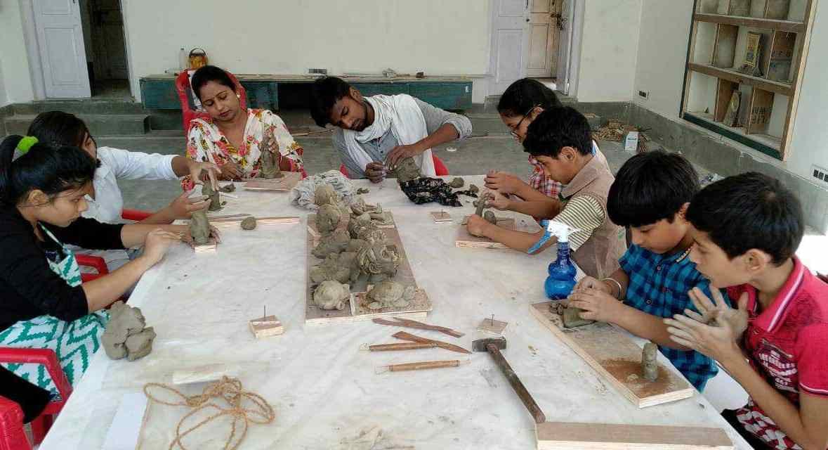 Portrait skeleton seminar organised at tulsighat in varanasi