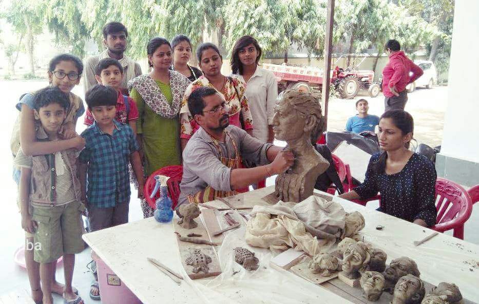 Portrait skeleton seminar organised at tulsighat in varanasi
