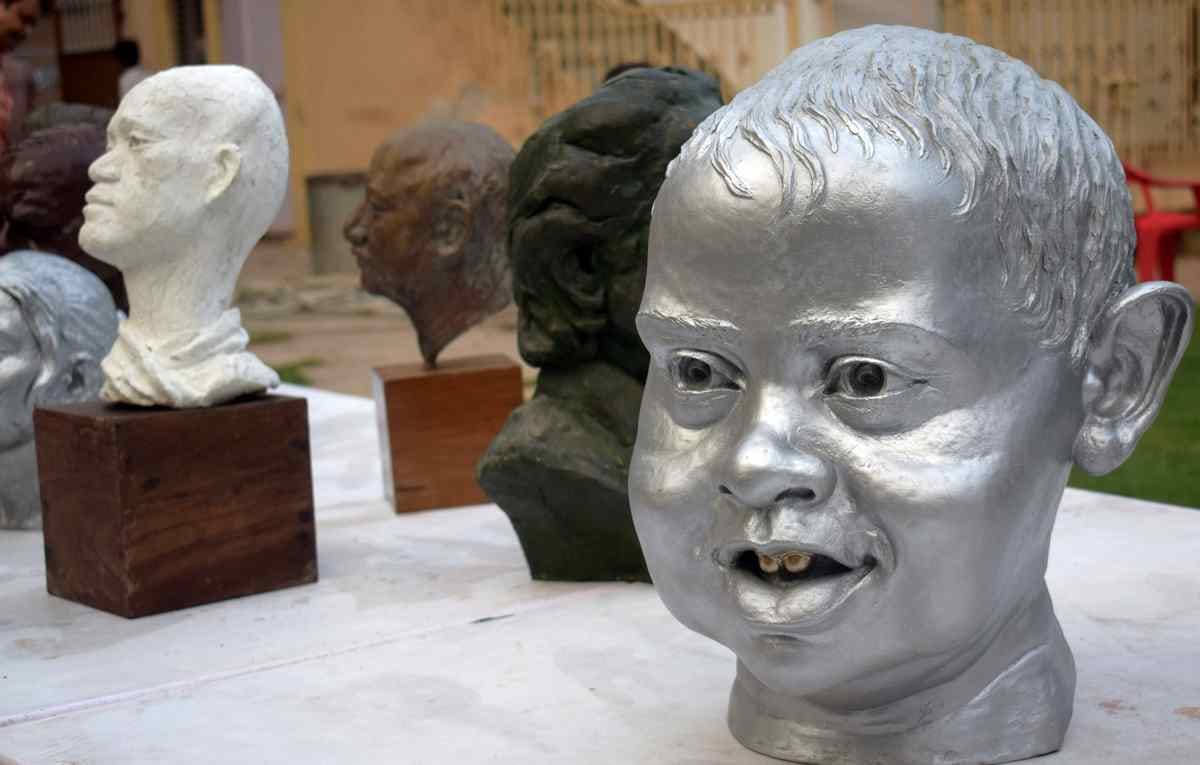 Portrait skeleton seminar organised at tulsighat in varanasi