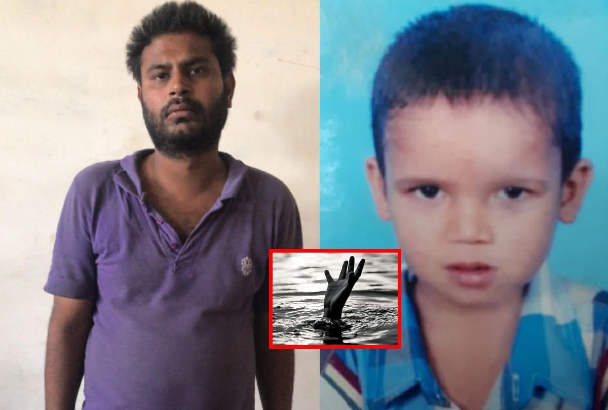 six-year-old innocent son was crying to eat momos, drunken father threw him into the canal then ...
