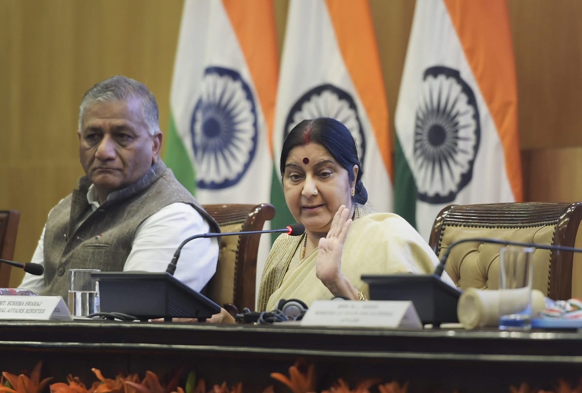 Four years of Modi government: Sushma Swaraj attack on Pakistan