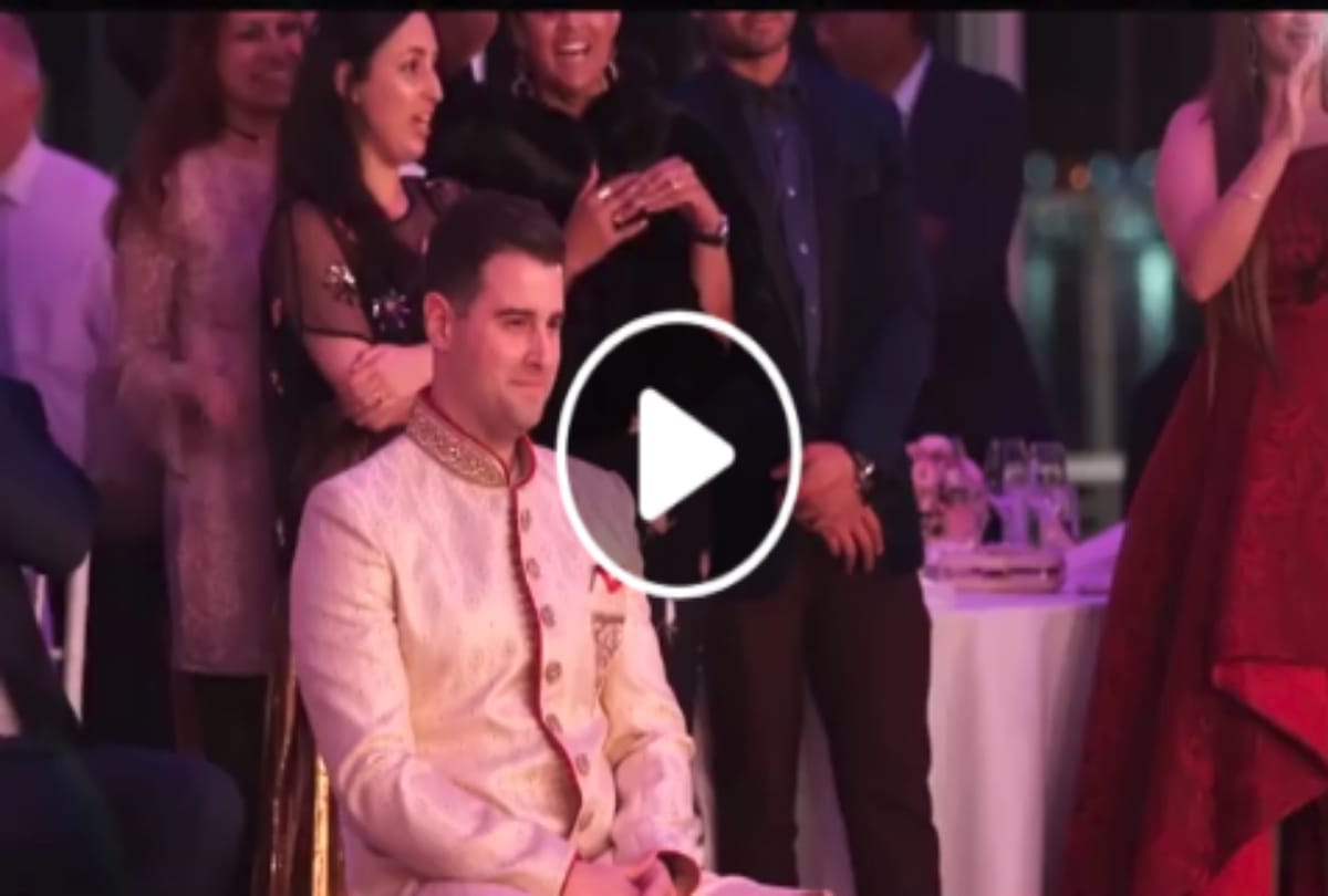 Bride dances in front of groom video goes viral 