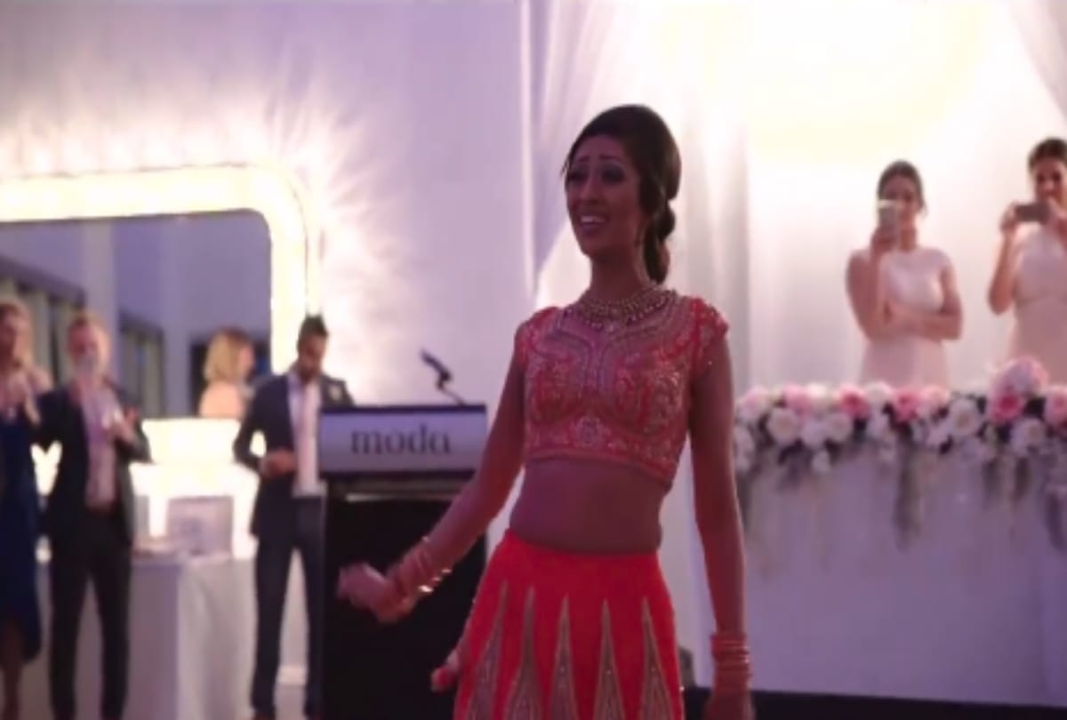 Bride dances in front of groom video goes viral 