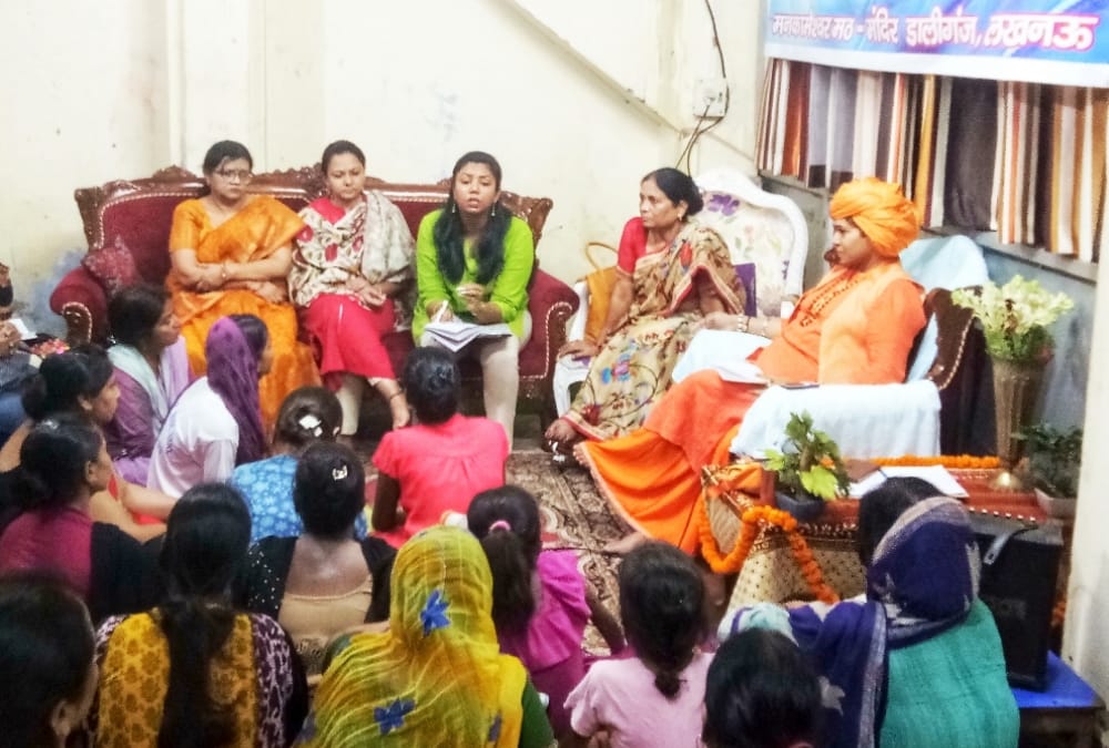 women discussed about menstruation in temple.
