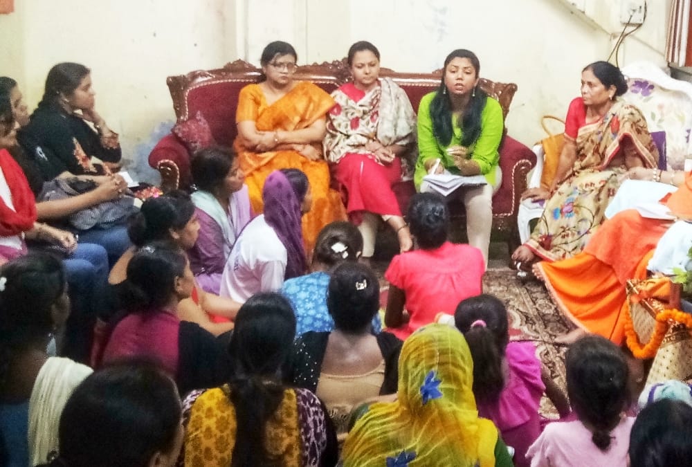 women discussed about menstruation in temple.