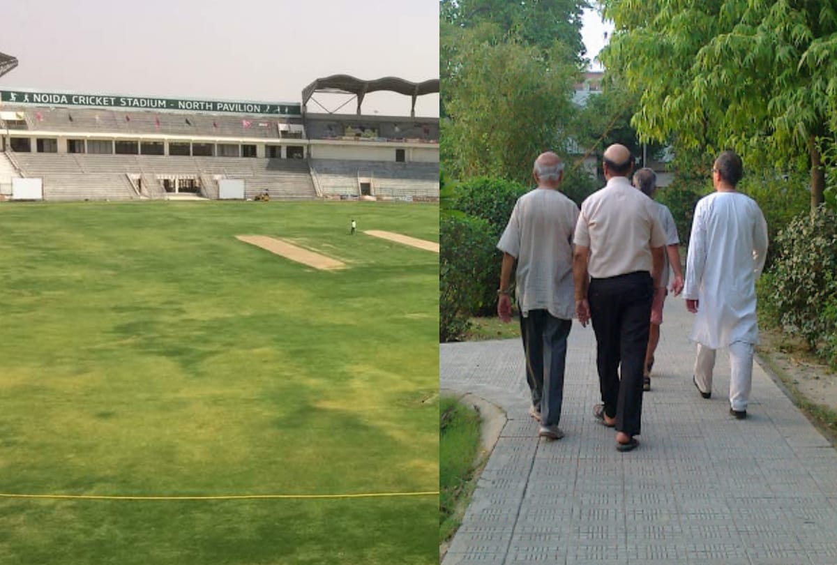 morning walkers may face trouble in entering in noida stadium as noida authority plans to keep check