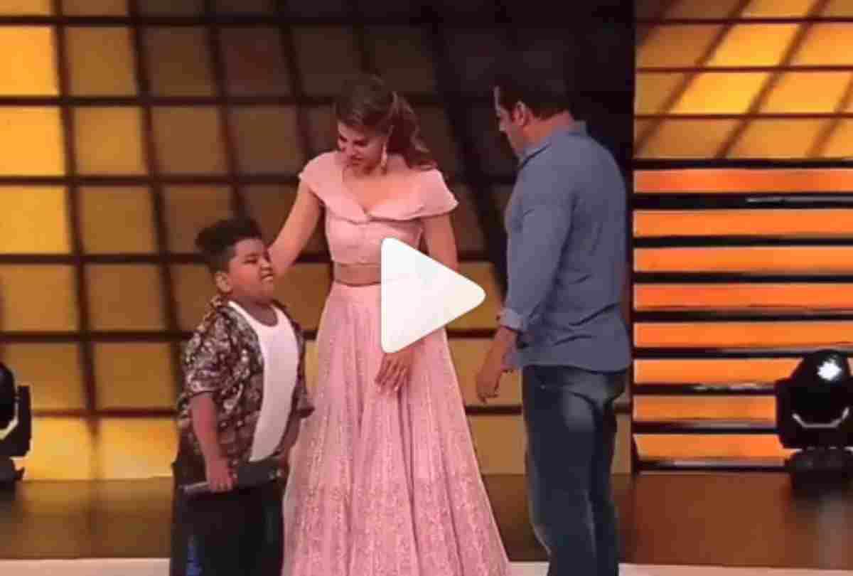salman khan and jacqueline fernandez hug a kid forcefully watch video