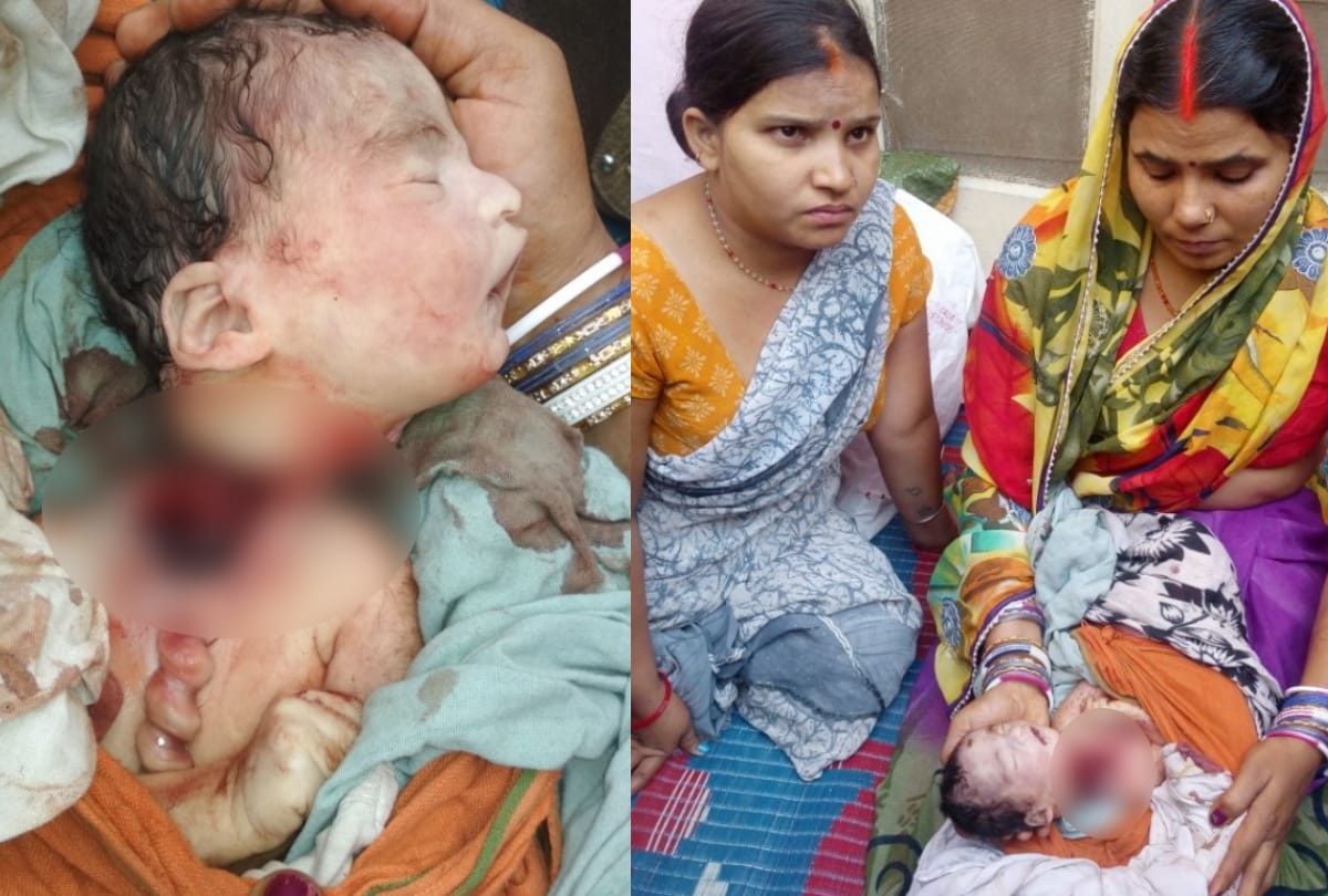 new born died due to carelessness of doctor in sultanpur district hospital