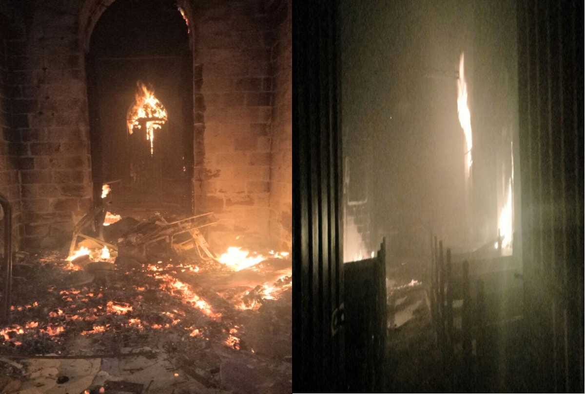 one more death due to forest fire in himachal and historic church reduced to ashes