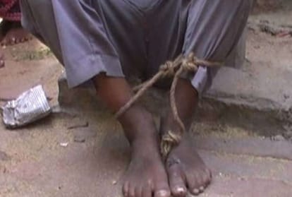 man tied to tree then beaten by miscreants in mewat