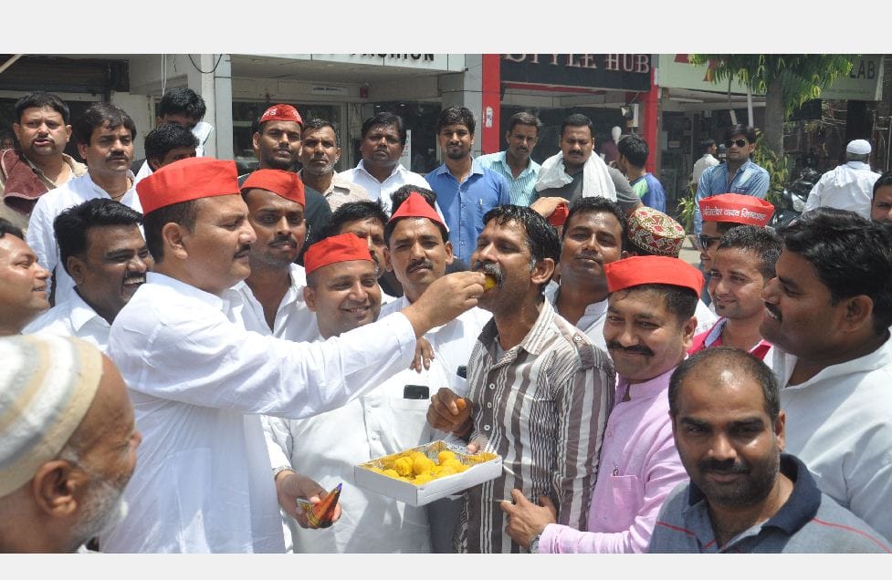 SP RLD workers celebration after Kairana Noorpur Bypoll Results 2018