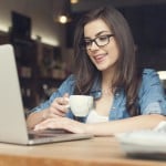 girl with laptop