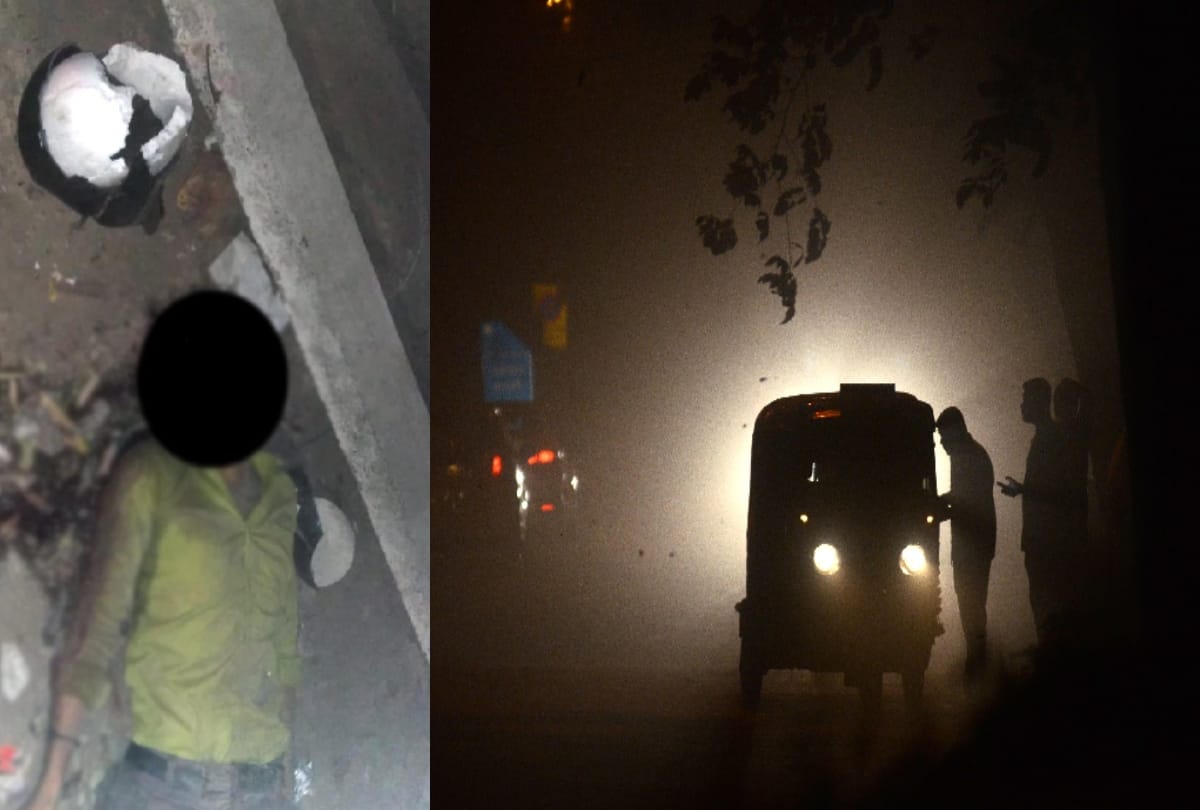 in delhi dust storm last night took one bike rider life he was waiting beside a pillar fall on him