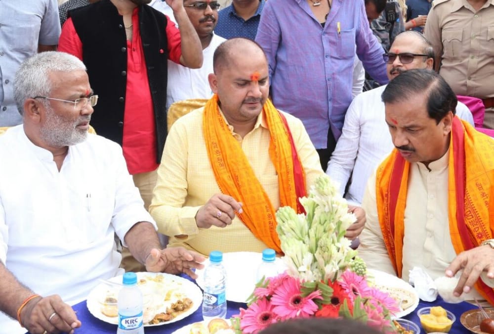 BJP MLA indra pratap tiwari reception in faizabad.